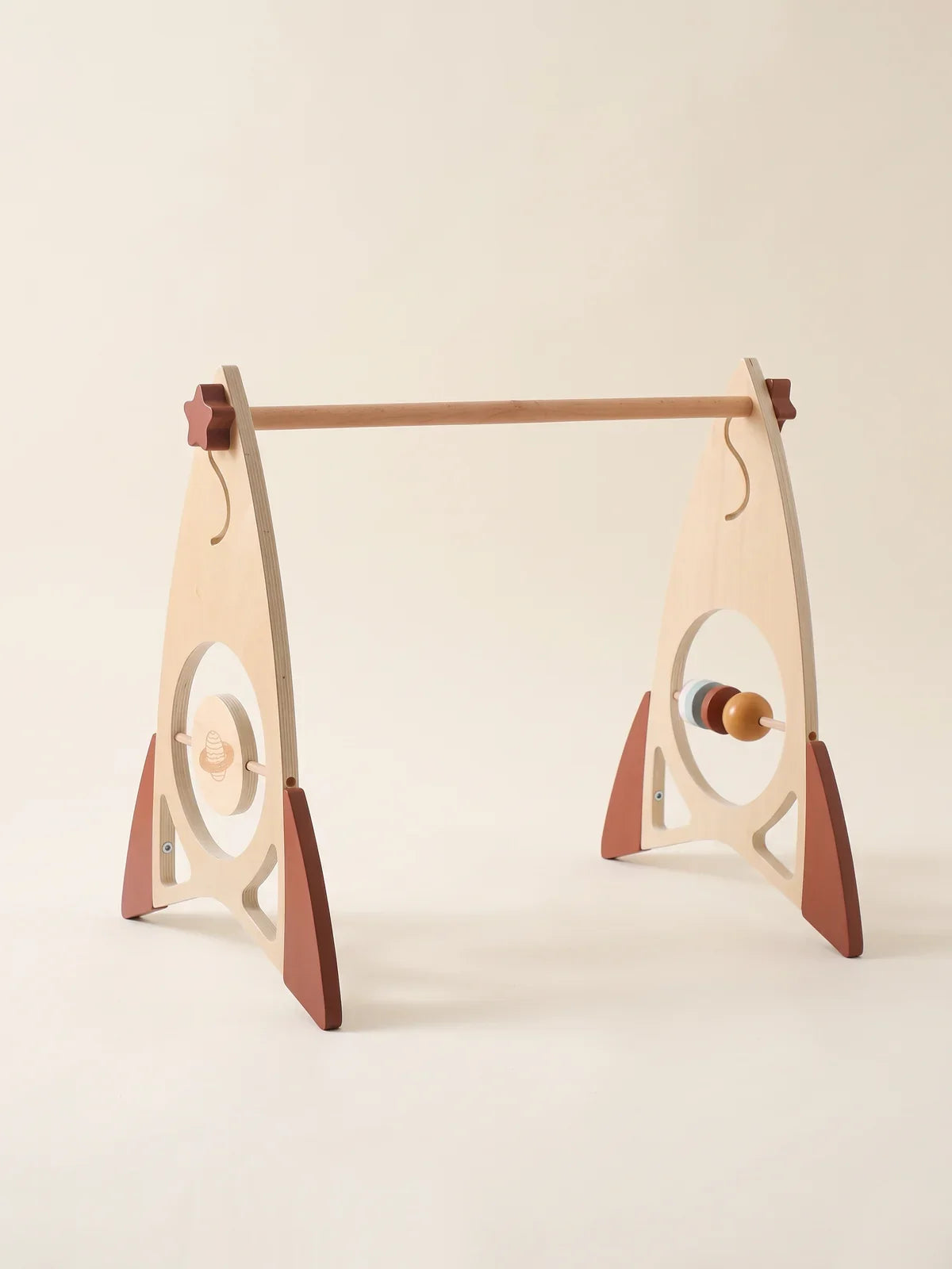 Arche d'éveil en bois, fusée, vue de face