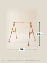 Arche d'éveil en bois naturel, perles