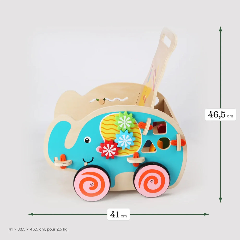 Cotes du chariot : 46,5 cm de haut et 41 cm de long