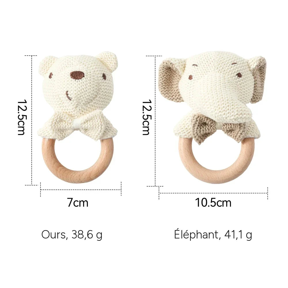 Cotes du fabricant : 12,5 cm de haut, 7 cm pour l'ours, 10,5 cm pour l'éléphant