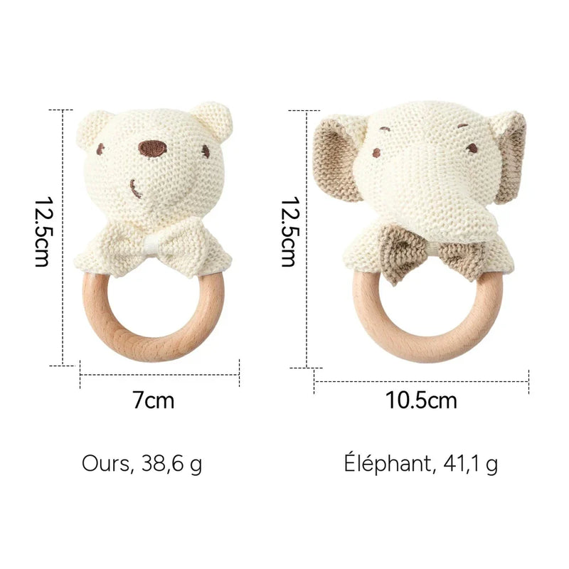 Cotes du fabricant : 12,5 cm de haut, 7 cm pour l'ours, 10,5 cm pour l'éléphant